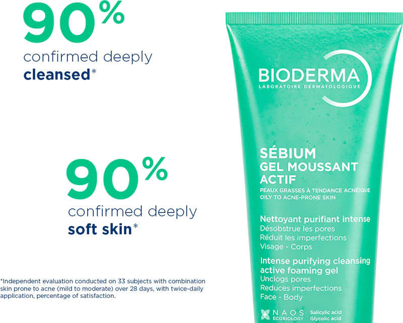 Bioderma Sébium Gel Moussant Actif diep reinigende gel voor een vette en probleemhuid