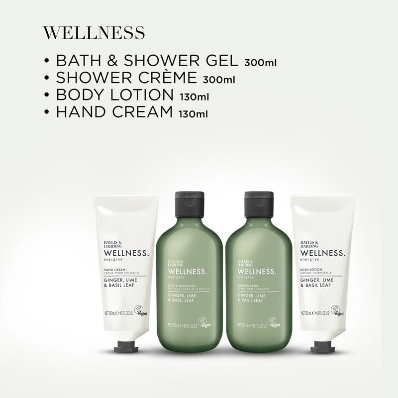 Baylis & Harding Wellness. Energise поклон сет за тело са ђумбиром, лиметом и листом босиљка
