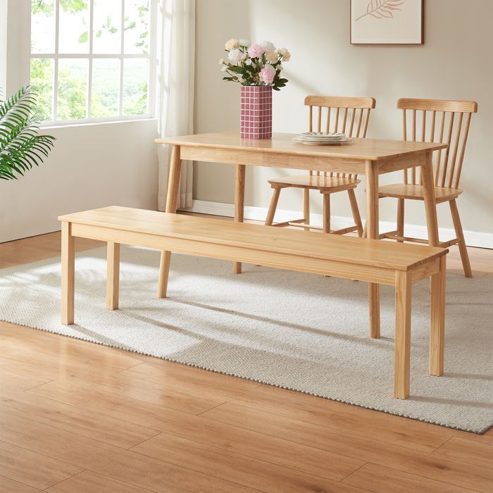 Banc de salle à manger Trerunulu 160 x 35 x 45 cm naturel