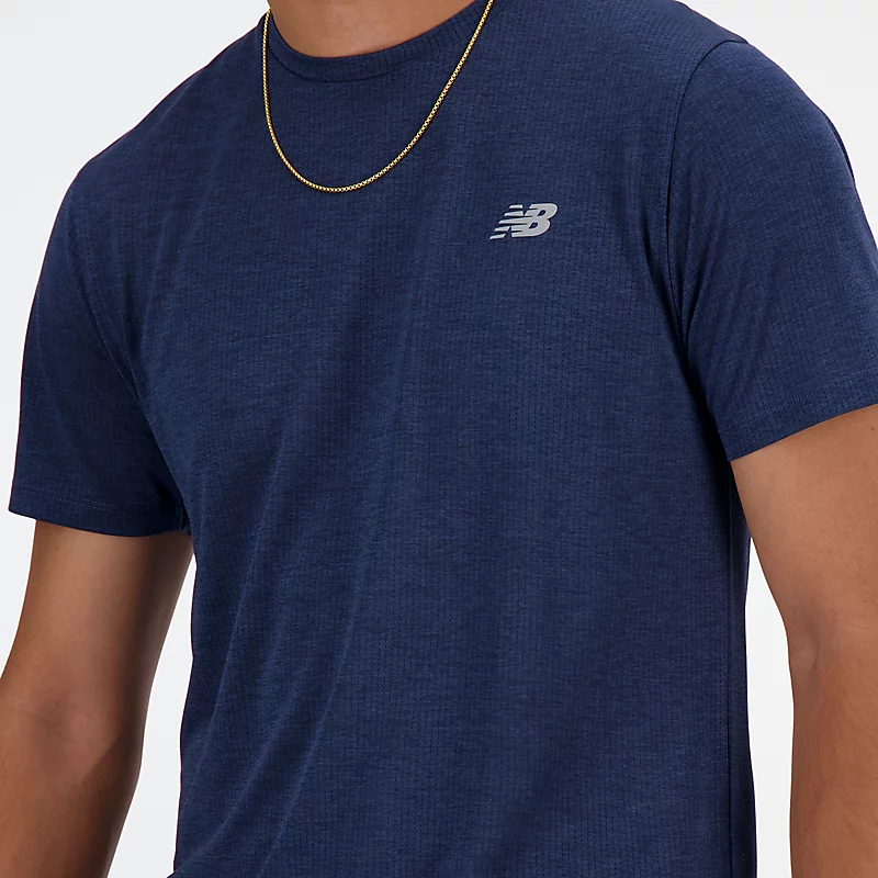 T-shirt de sport homme - Bleu marine chiné
