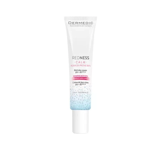 Dermedic Redness Calm bogaty krem na dzień z kompleksem filtrów SPF20 UV IR 40 ml