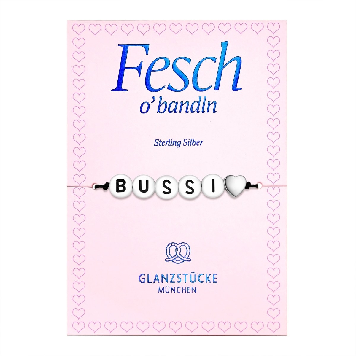 Glanzstücke München narukvica, čisto srebro, tekstil (crna) - 15,0 - 22,0 cm, fleksibilno podesiva