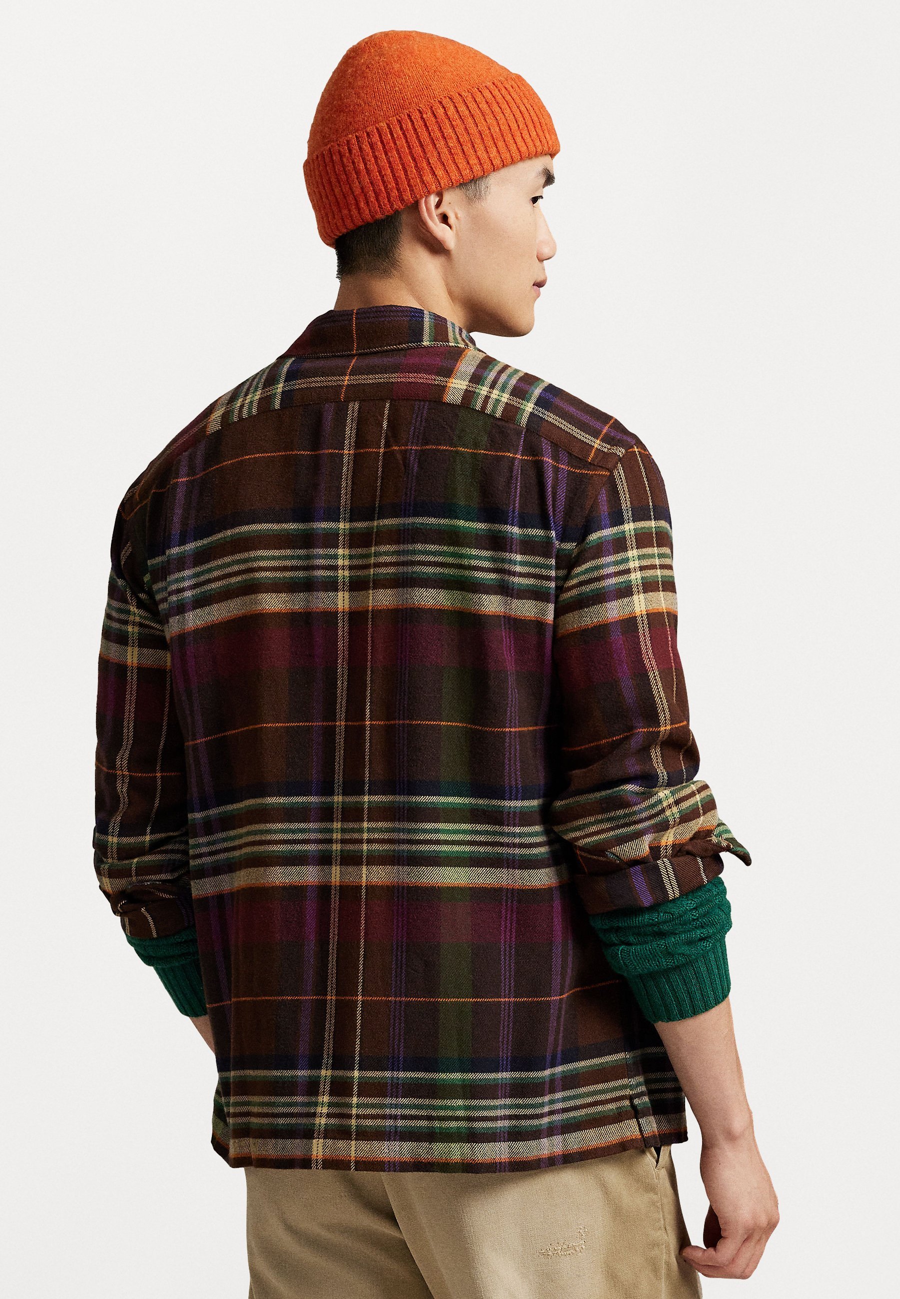 Polo Ralph Lauren geruite geborstelde flanellen overshirt - Shirt - bruin/groen/multicolor