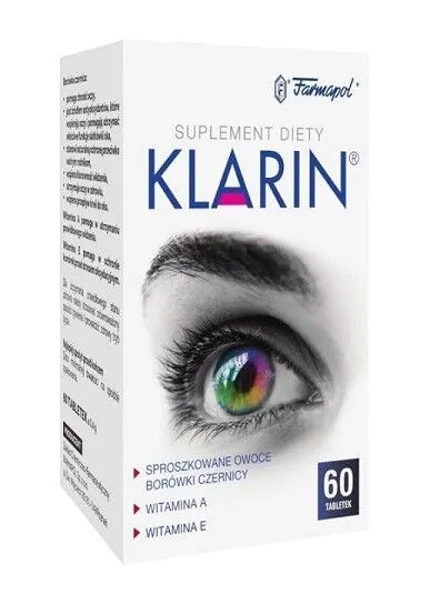 Klarin Suplement diety wspomagający wzrok, Tabletki