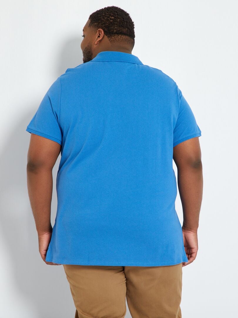 Polo de punto piqué - azul zafiro