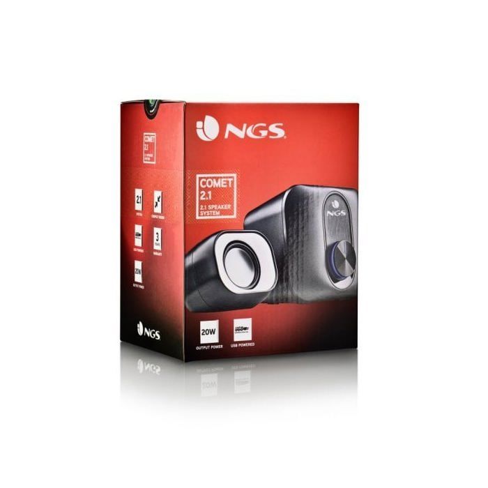 Mini altoparlante stereo - NGS - COMET 2.1 - 20W - USB - 3,5 mm