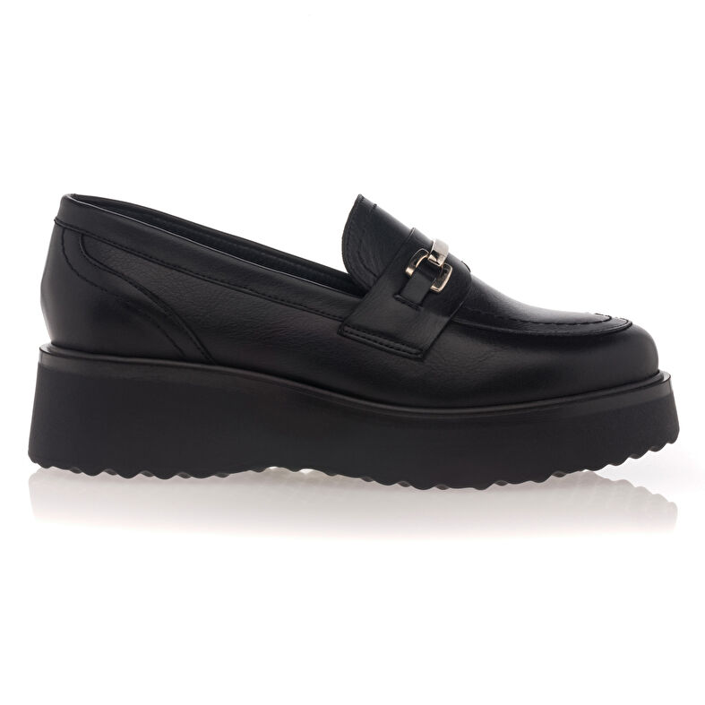 Svarta loafers/båtskor för kvinnor