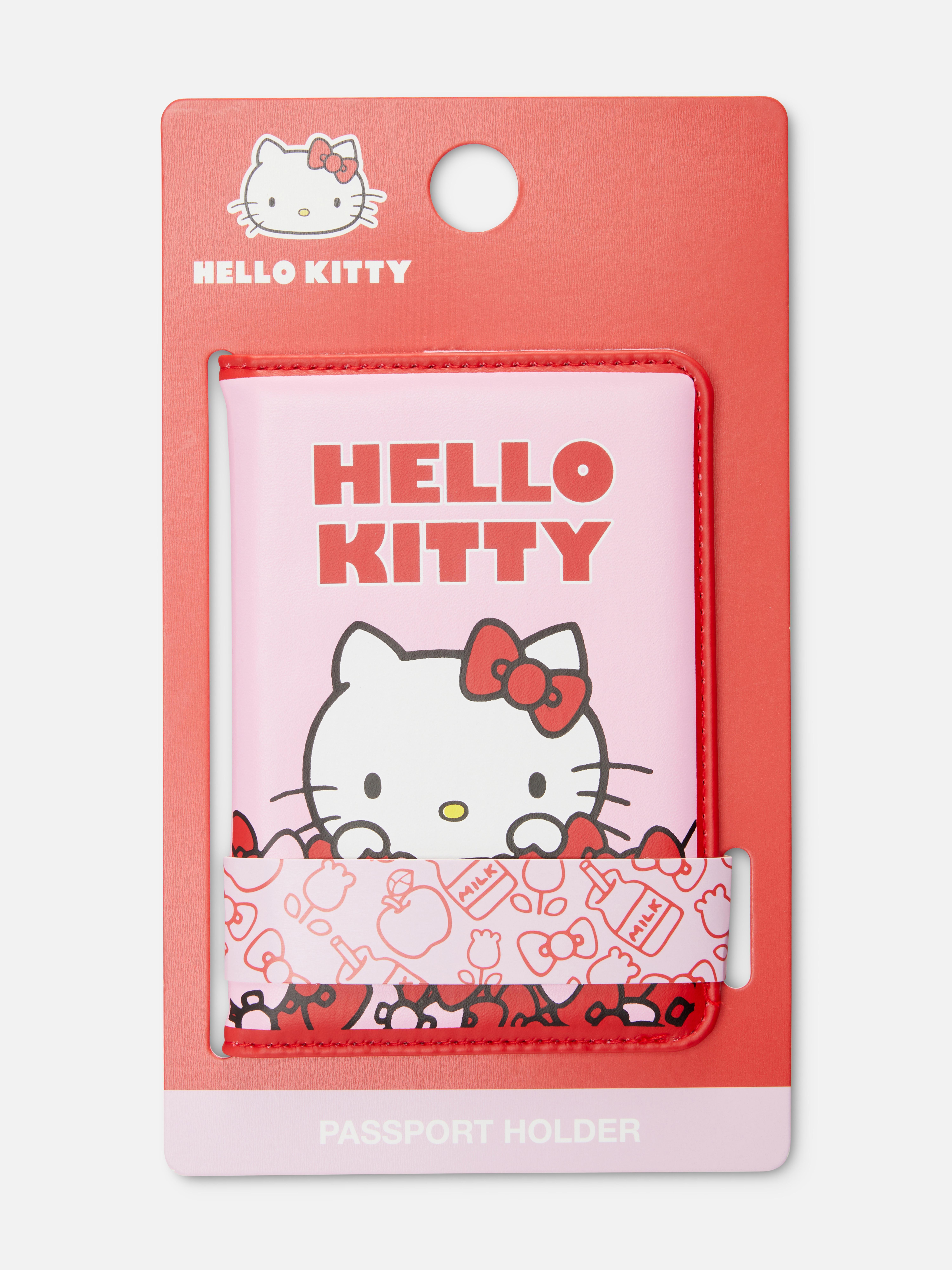 Hello Kitty 50. évfordulós útlevélborító. Ez a Hello Kitty útlevéltartó készen áll a repülésre, a forgatásra és az indulásra.