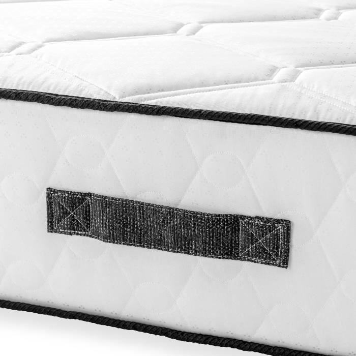 Mattress and bed base set 140 x 200 cm, 24 cm high - pocket springs - 7 zones - reversible - made in Belgium - DEKO DREAM