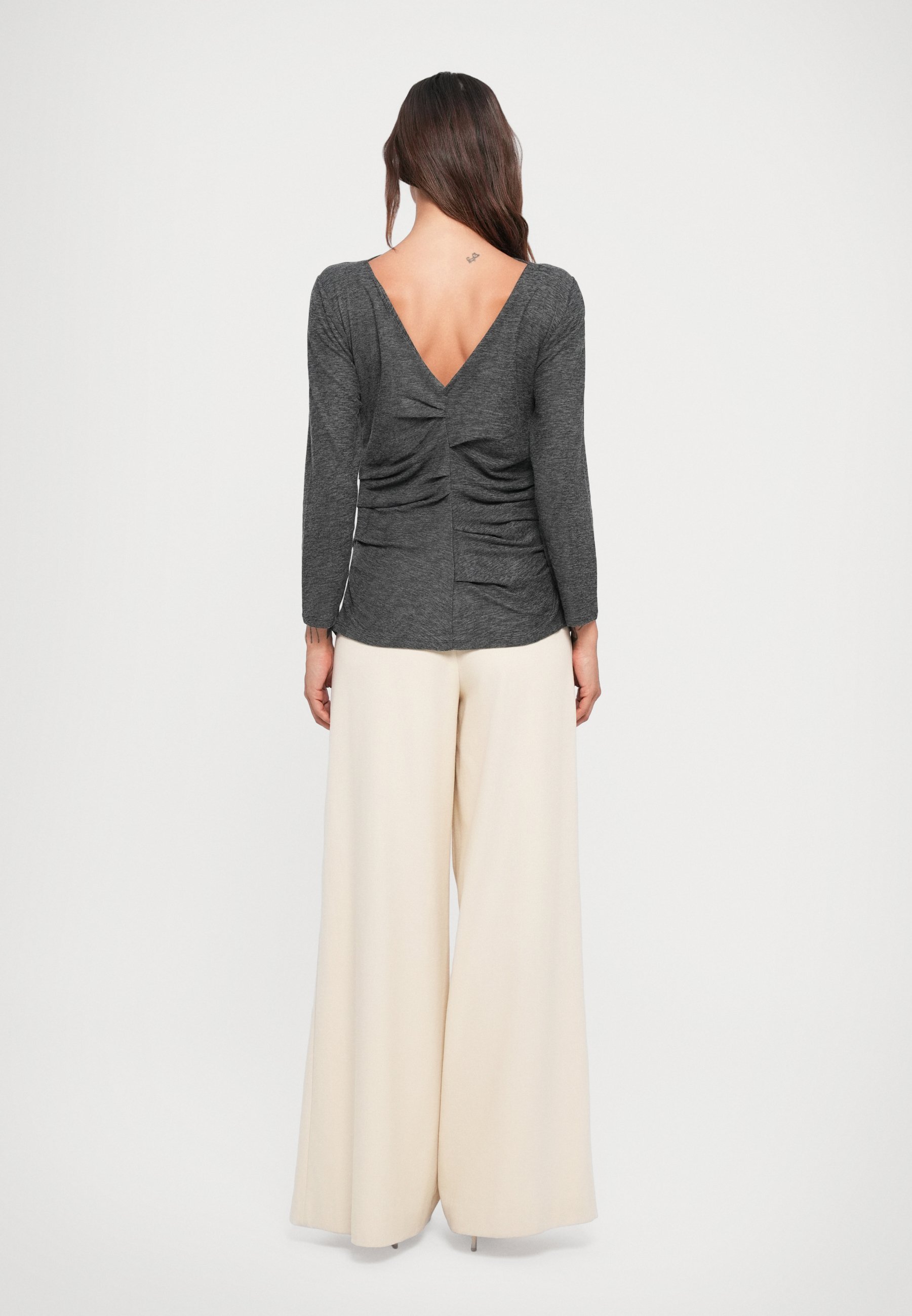 Proenza Schouler White Label BLYTHE - Top met lange mouwen - antraciet melange