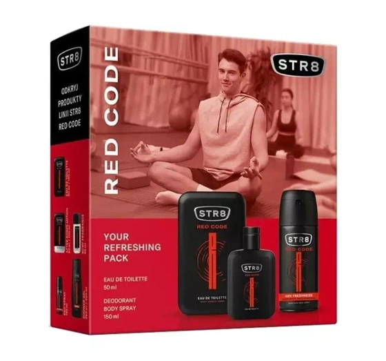 STR8 Red Code woda toaletowa 50 ml   dezodorant spray 150 ml