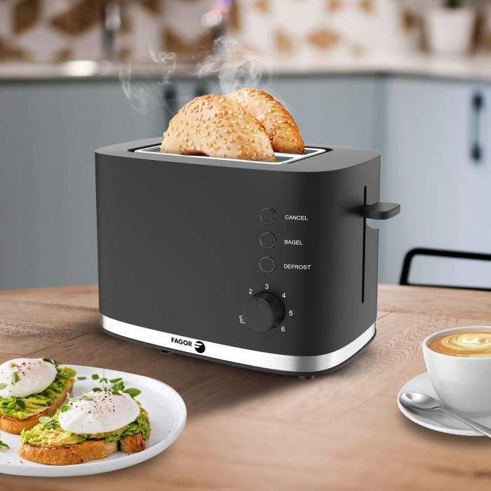 Torradeira - FAGOR - FG250 - 4 funções: Bagel, Reaquecer, Cancelar, Descongelar