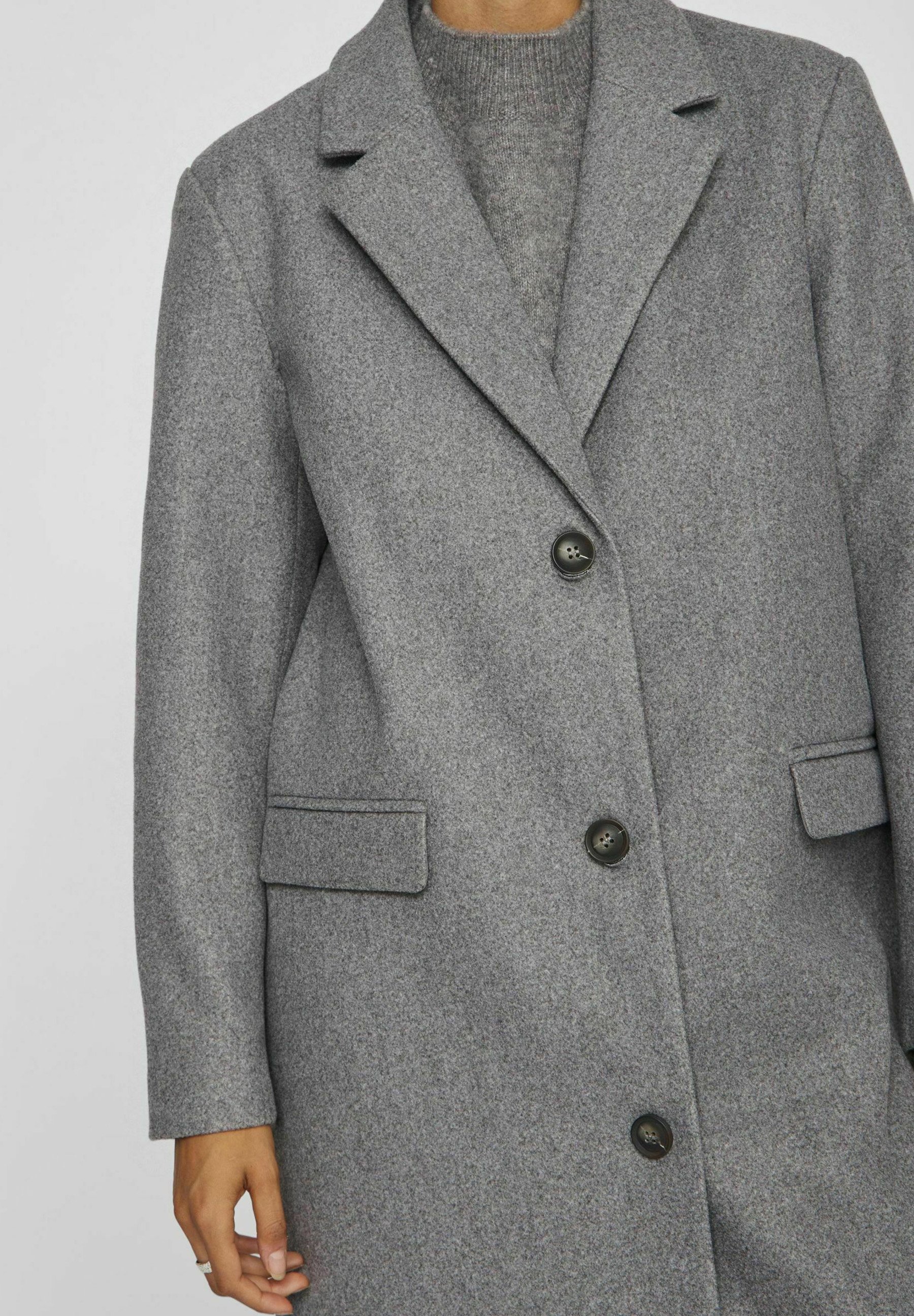 VILA VISOLO NOOS - Manteau classique - gris chiné moyen