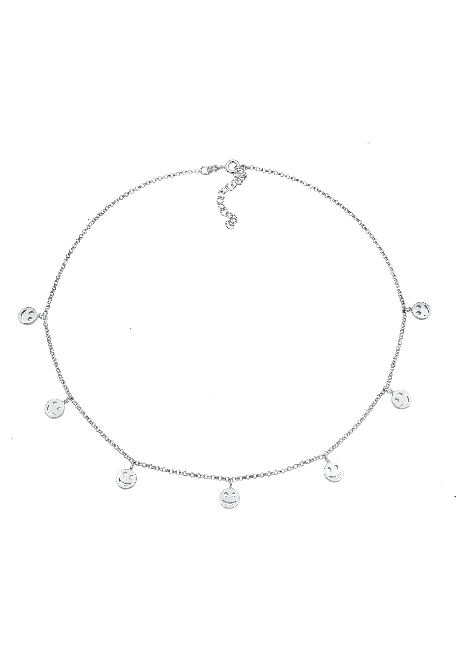 Elli Femmess Choker avec Smiling face de base en argent sterling 925