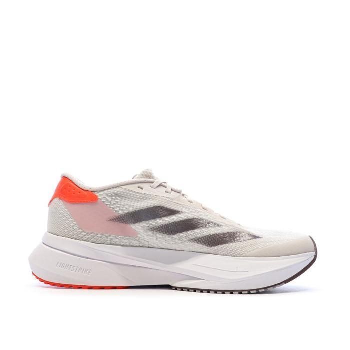 Adidas Adizeros Damen-Laufschuhe in Weiß/Rosa