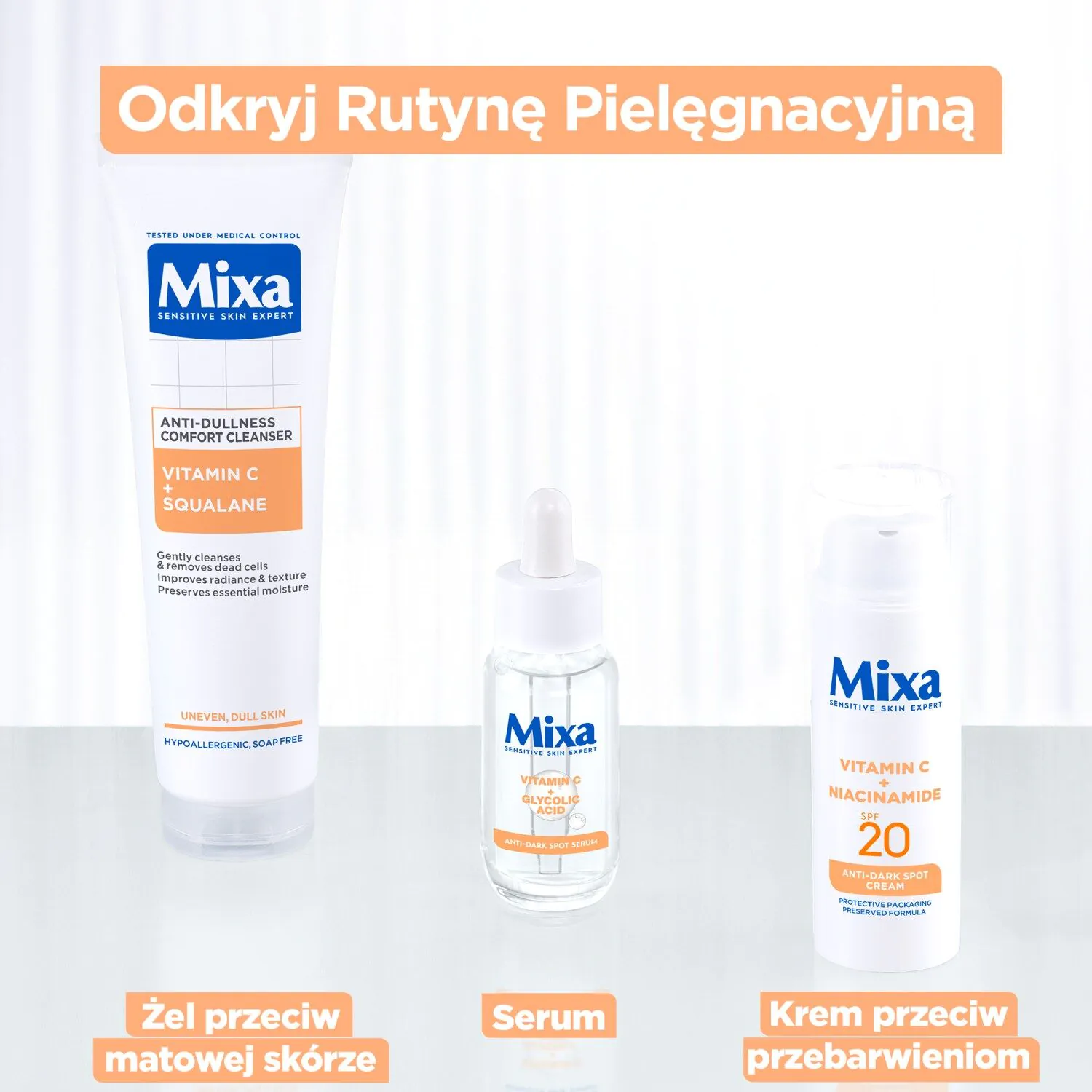 Mixa Witamina C + Skwalan Żel do mycia twarzy przeciw niedoskonałościom