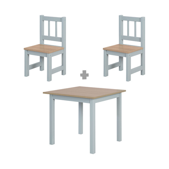 Woody children's seating set, taupe