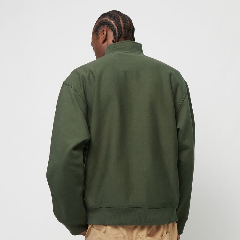 Sweat-shirt à demi-zip avec inscription américaine
