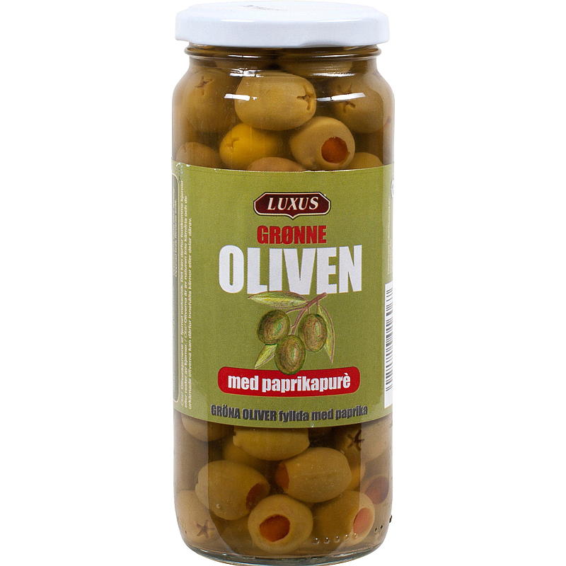 Luxus Olivengrønn Luxus 340 g, med paprika