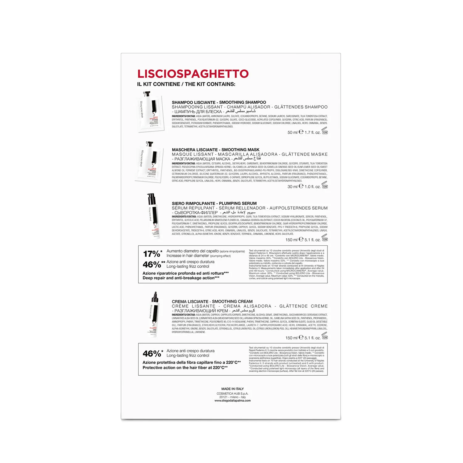 I Capelli Liscio Spaghetto Routine - Cofanetti per Capelli, Shampoo Lisciante, Siero Capelli, Crema Capelli, Maschera Lisciante Capelli