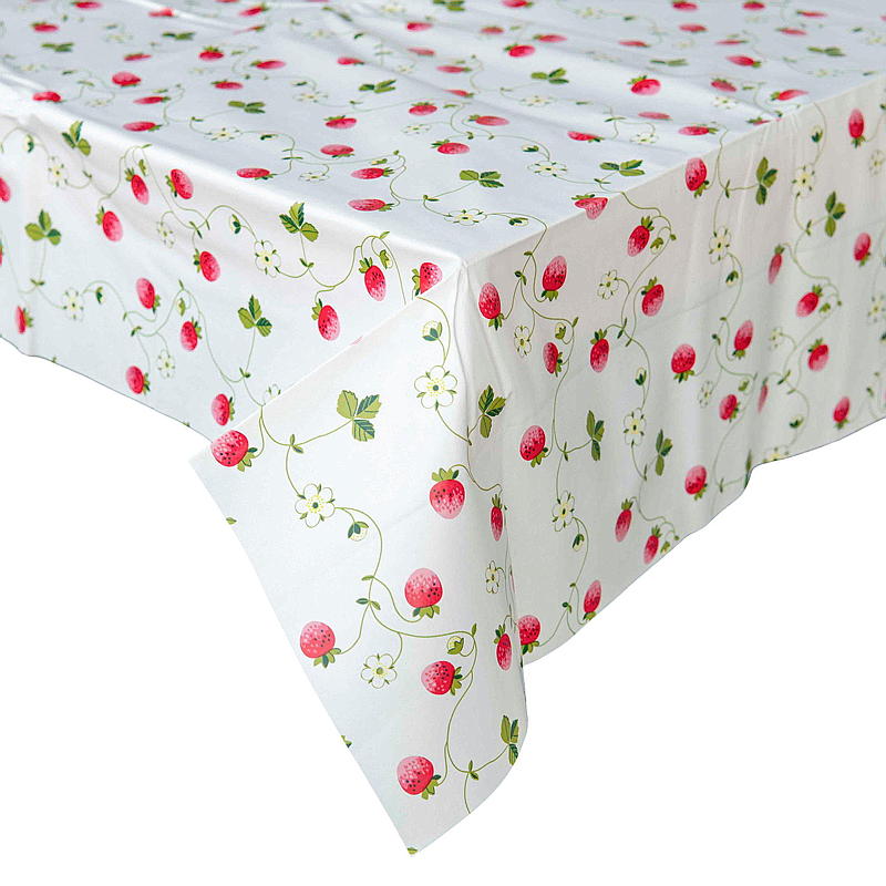 Toile cirée pour la maison, motif fraise, 140 x 240 cm