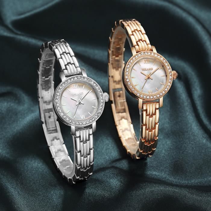 Relógio feminino - RMEGA - Aço - Ouro rosa - Quartzo - Analógico - Cristal mineral antirreflexo