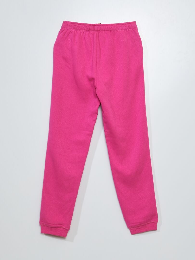 Pantalones deportivos de tejido polar con cintura elástica - ROSA