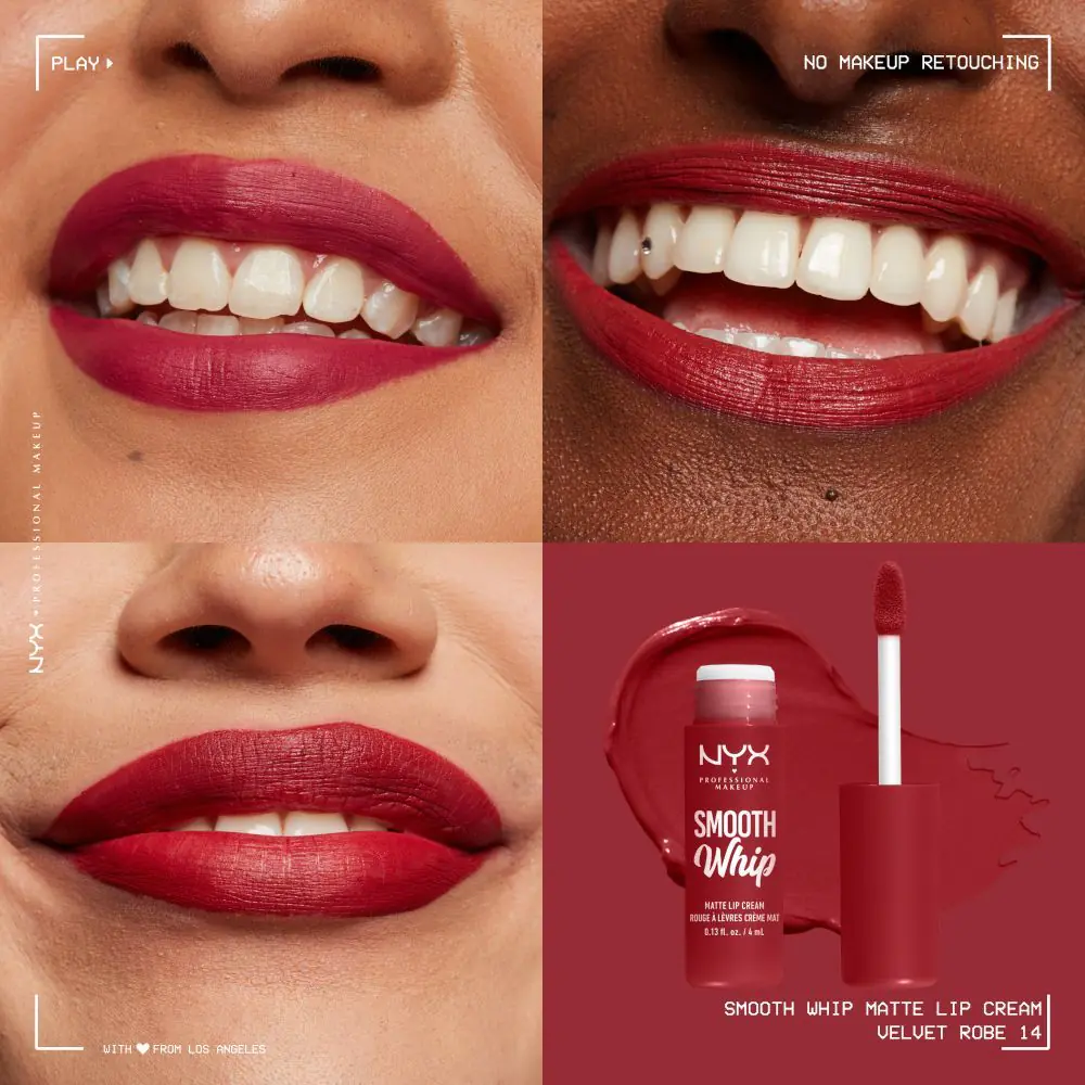 NYX Smooth Whip Matte Lip Cream Pomadka do ust Velvet Robe