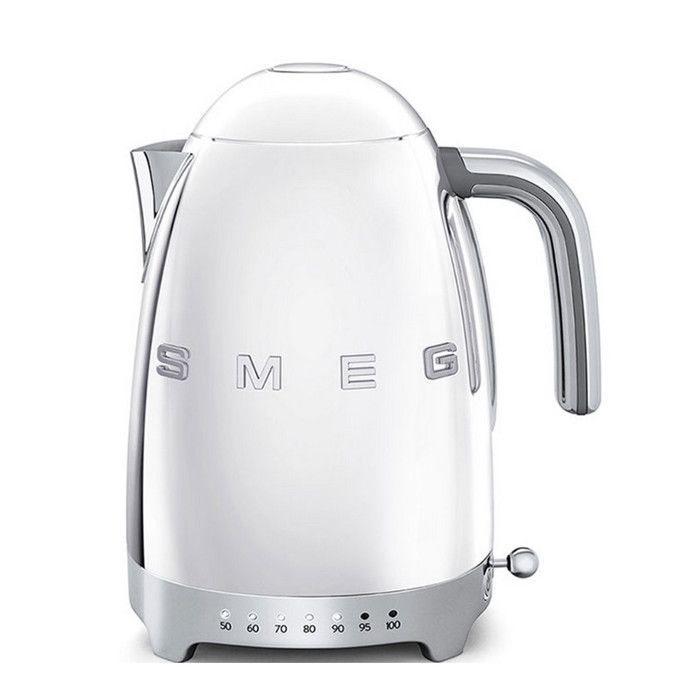 SMEG 1950s Style Kettle - Variable Temperature 2400W Chrome KLF04SSEU Silver
