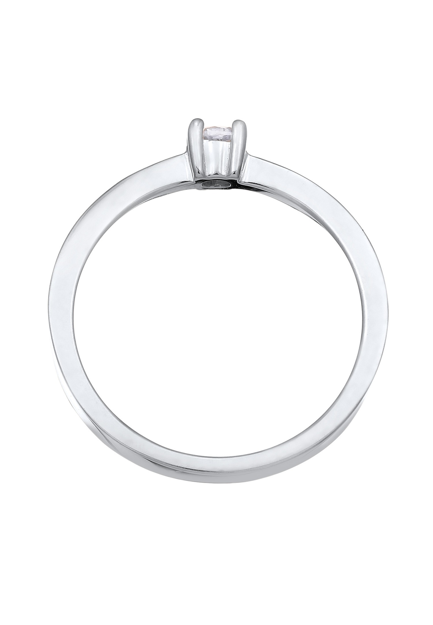 Elli DIAMONDS Femmes Bague de fiançailles solitaire avec Diamants cultivés en laboratoire (0.17 ct) en argent sterling 925