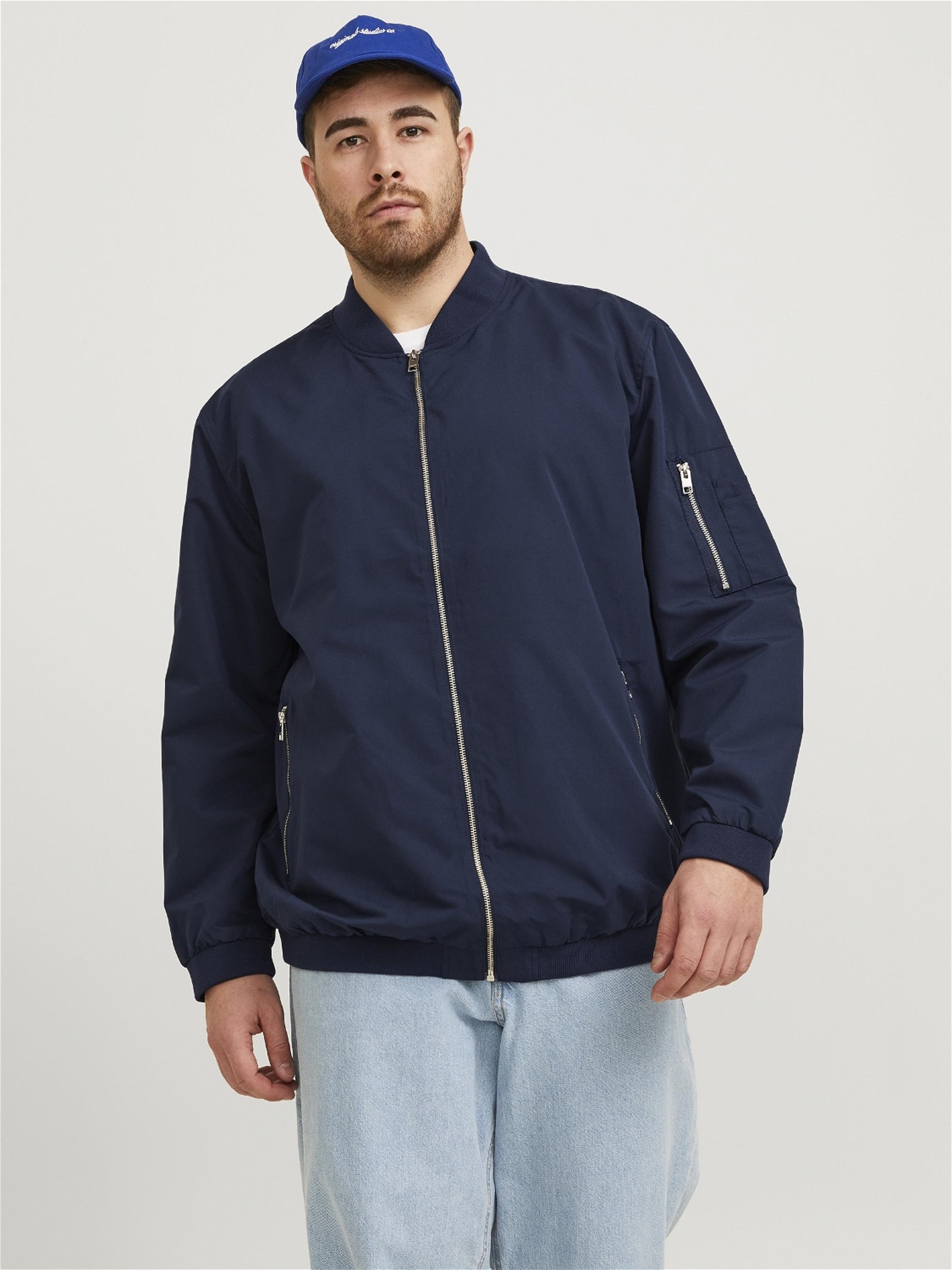 Jack & Jones JJERUSH - Kurtka typu bomber - granatowa marynarka