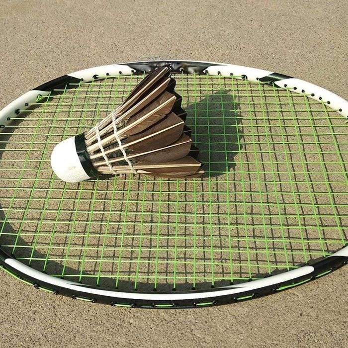Set of 12 black goose feather badminton shuttlecocks [627]