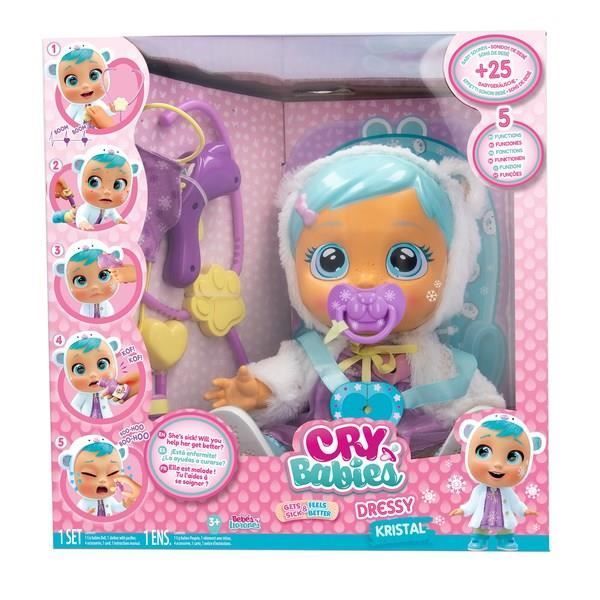 Poupon Cry Babies Dressy Kristal - IMC TOYS - Poupon interactif avec sons et lumières