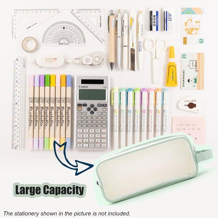 Trousse transparente en mesh, pour école/examens, unisexe.
