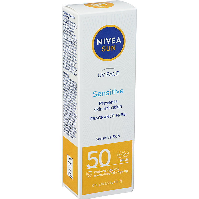 Crème solaire Nivea 50 ml Visage Peau sensible Nivea SPF50