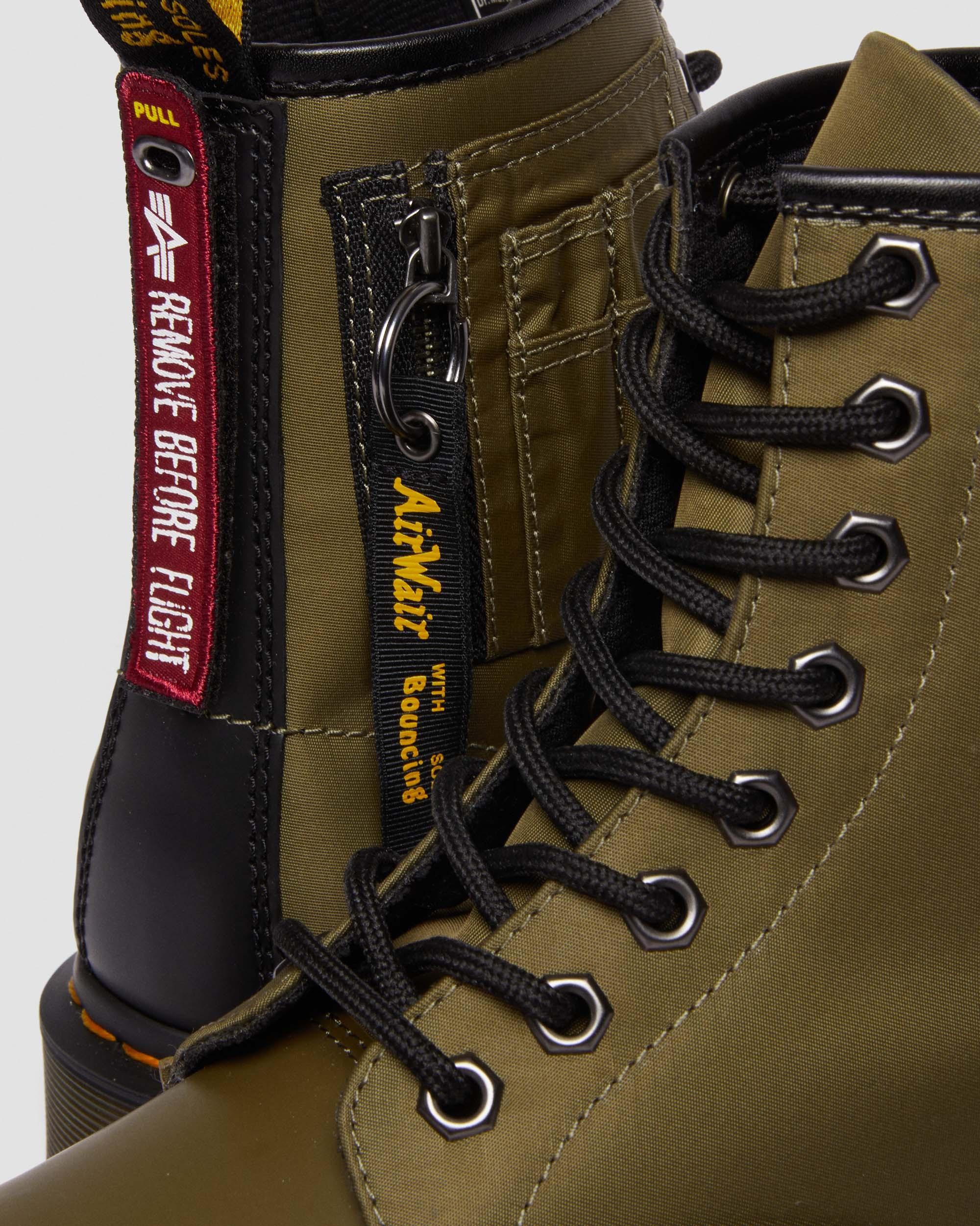 1460 Ben Alpha Industries Nylon & Leather Lace Up Boots