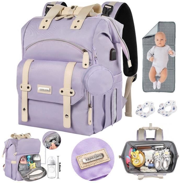 KENLUMO Diaper Backpack with Baby Changing Mat – Large Capacity Waterproof Multifunctional Diaper Bag Travel Bag