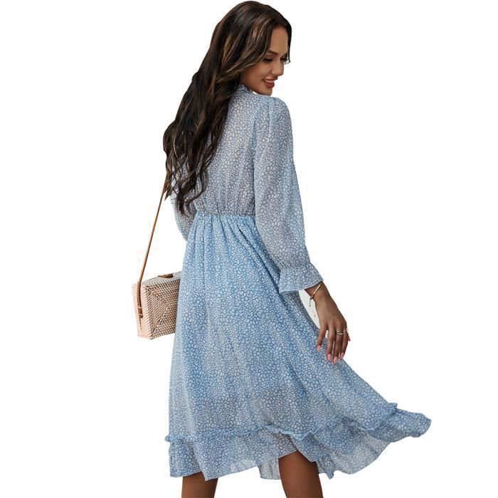 MOBIGARLAN Robe Femmes à imprimé pour Vêtements