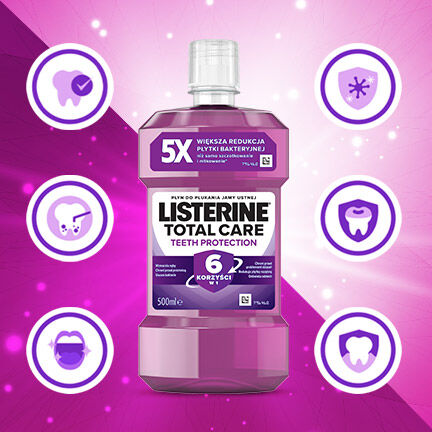 Στοματικό διάλυμα Listerine 500ml Total Care
