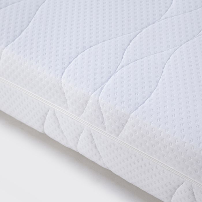 Spring mattress for adults, 180x200 cm, firmness H3, 20 cm thick, ergonomic 7 zones, foam, white
