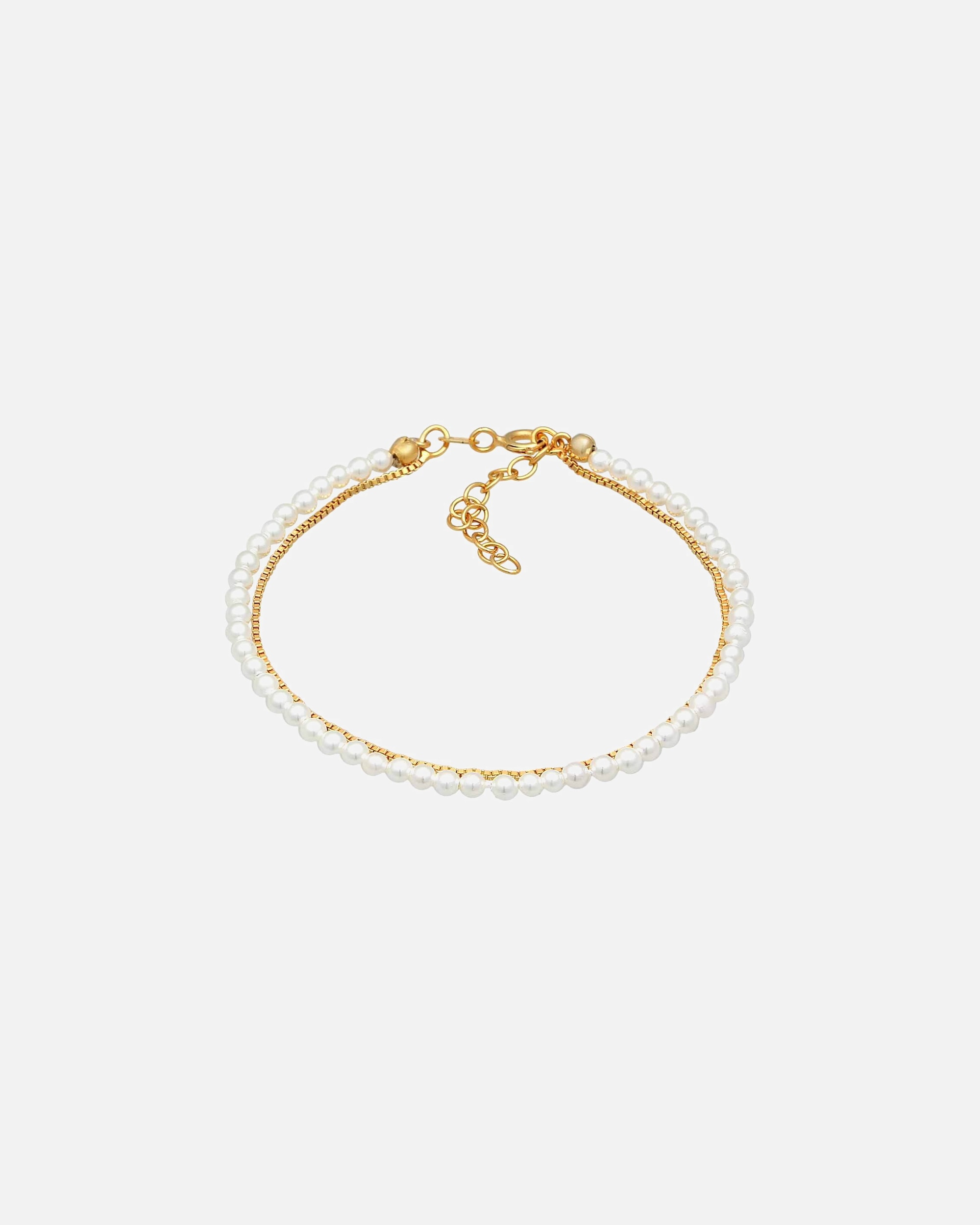Elli Femmes Couches Elégant avec perles de coquillage en argent sterling 925 plaqué or
