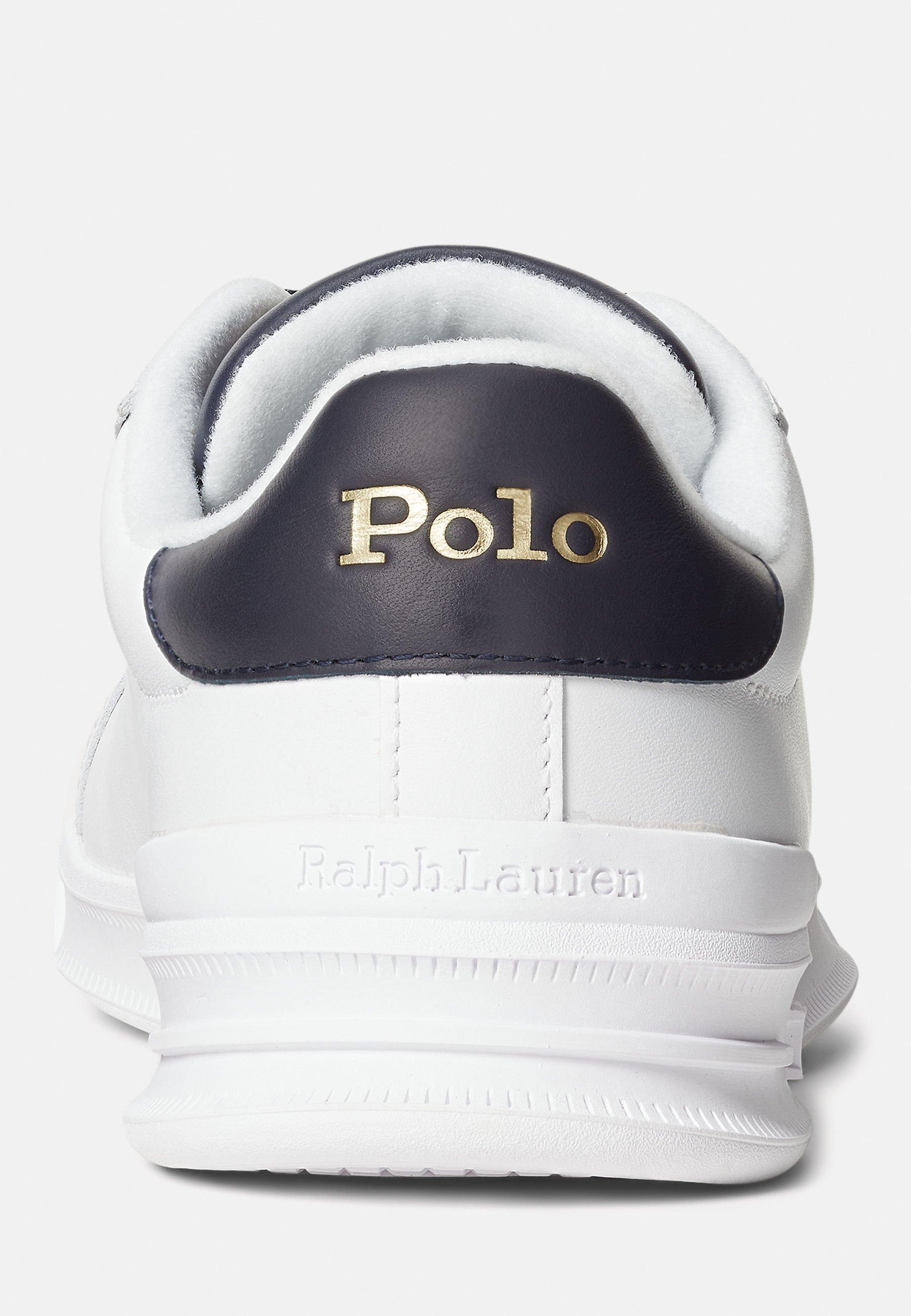 Polo Ralph Lauren COURT LEATHER SNEAKER - Sneakers - wit/marineblauw
