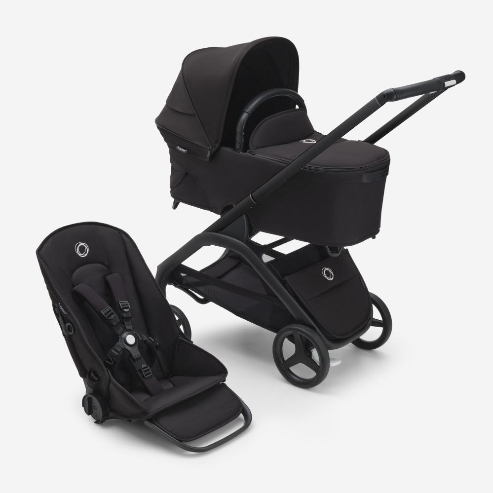Bugaboo Dragonfly -rattassetti, Midnight Black/Midnight Black/Black