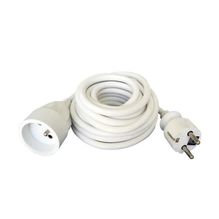 Cable de extensión ZENITECH de 3 m - 3x1,5 mm² - Blanco