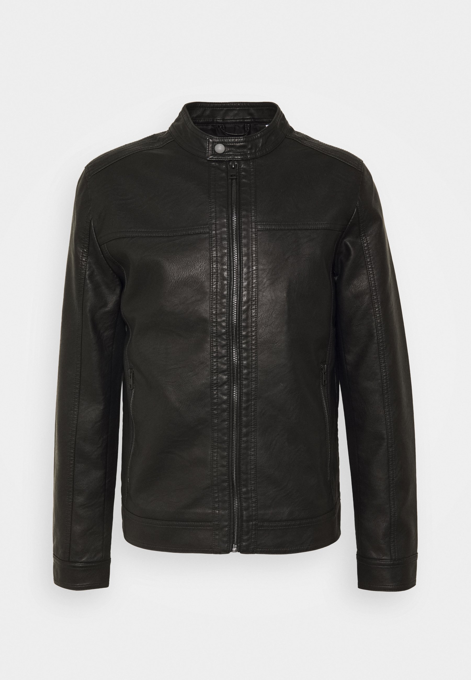Jack & Jones WARNER NOOS - Kunstleren jas - zwart