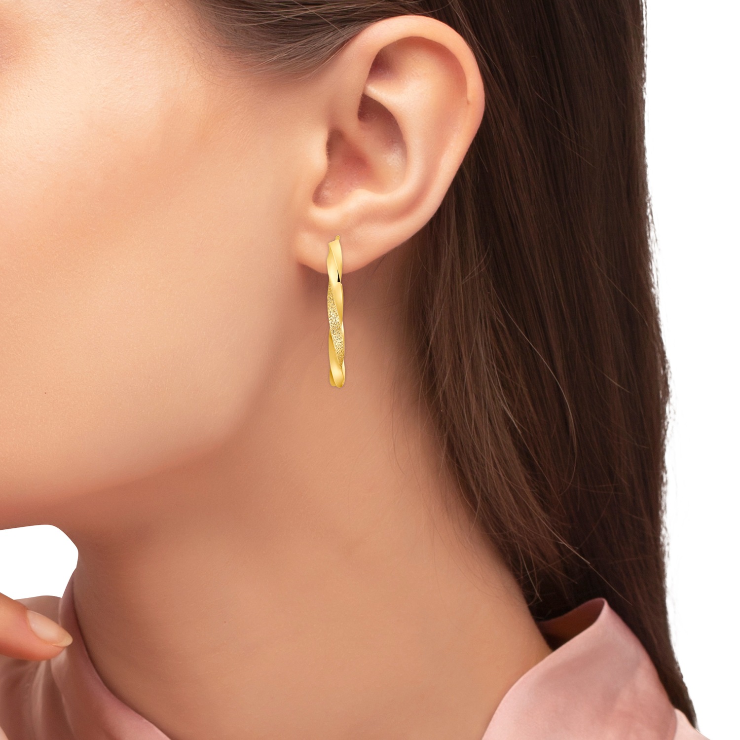Heideman Heideman Ohrcreole für Frauen Boucles d'oreilles Boucles d'oreilles Eni couleur or rose