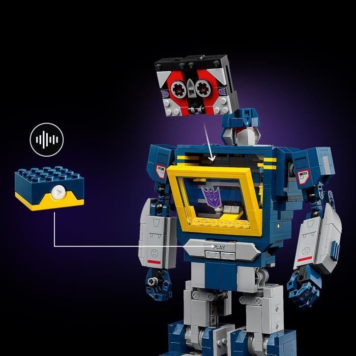 LEGO Icons 10358 Transformers Soundwave - Set di costruzioni per adulti - Kit di modellismo