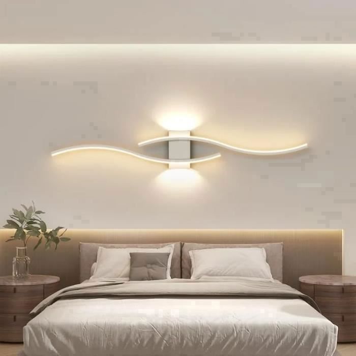 DELIPOP Applique Murale LED - 27W - Moderne - 3000K Lumière Chaude - Aluminium et Silicone - Idéal pour Chambre,  Escaliers - Blanc
