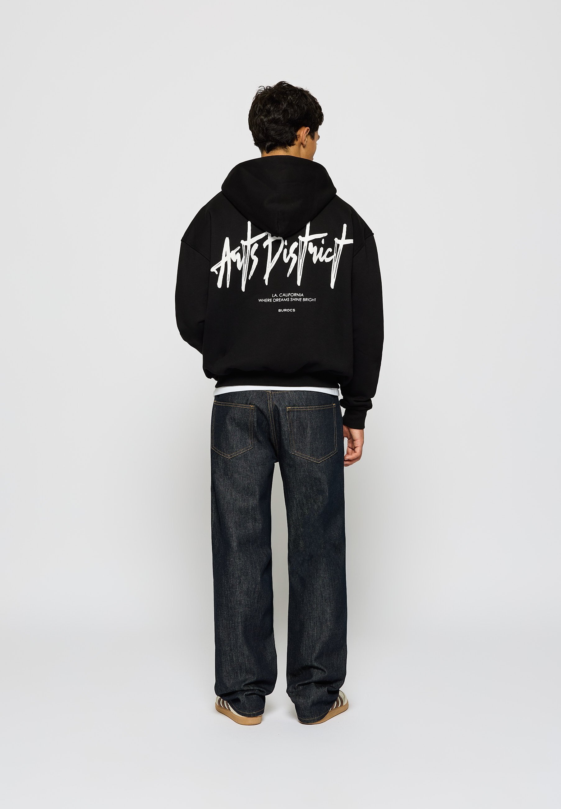 Felpa con zip Burocs ART DISTRICT ZIP - nera