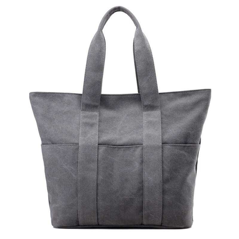 Semplice borsa in tela da donna, borsa a tracolla casual, borsa per la spesa, borsa da pendolare